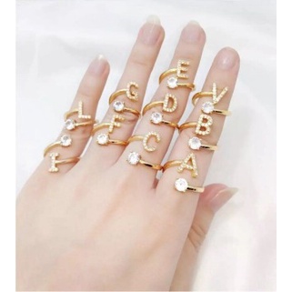 CINCIN INISIAL GOLD CINCIN ALFABET A-Z CINCIN FASHION WANITA