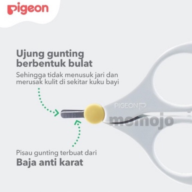 PIGEON Baby Safety Nail Scissors For Newborn Baby | Gunting Kuku Bayi