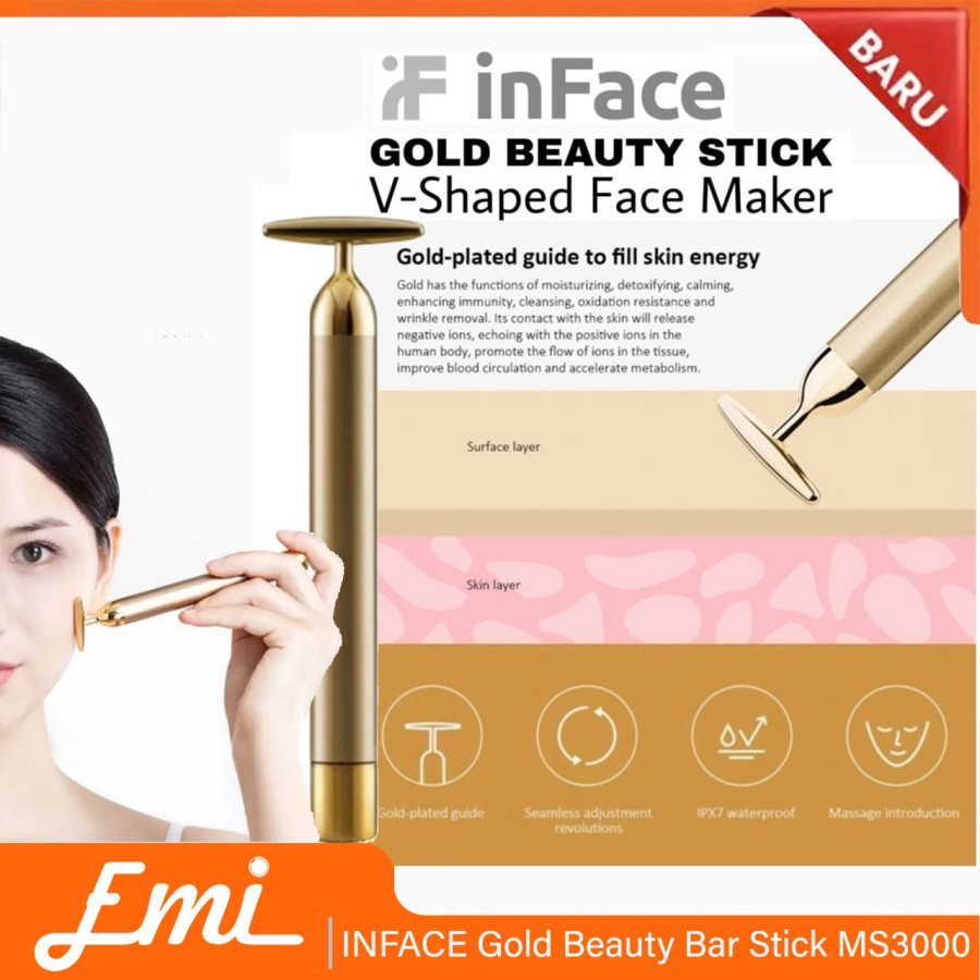 INFACE Gold Beauty Bar Stick MS3000 - Perawatan Wajah