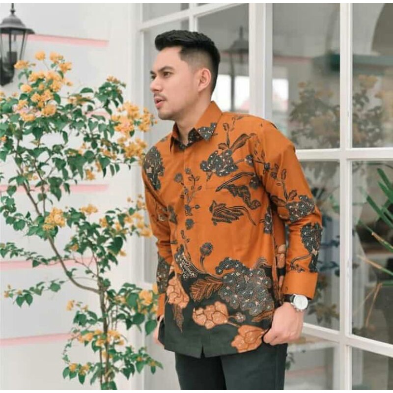 kemeja batik pria lengan panjang