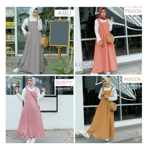 Model jumpsuit wanita panjang hijab import overall polos korea katun
