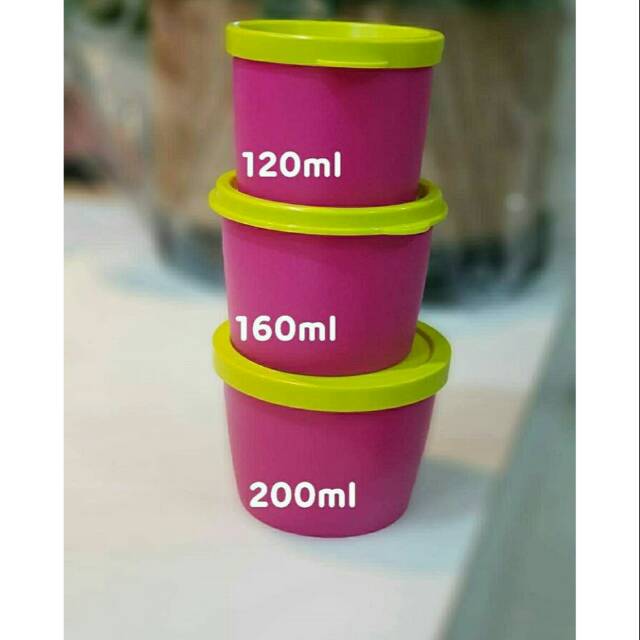 Tupperware kit cup 3pcs wadah kecil mpasi