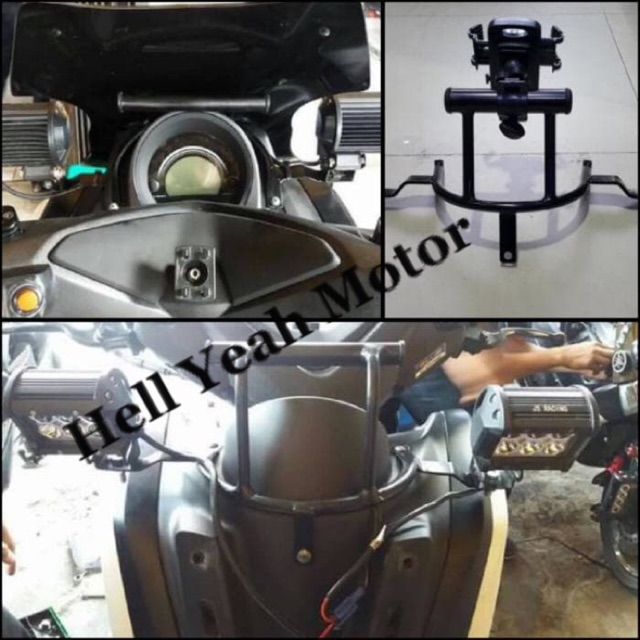 Breket dudukan lampu, GPS , holder Hp buat motor Nmax Yamaha