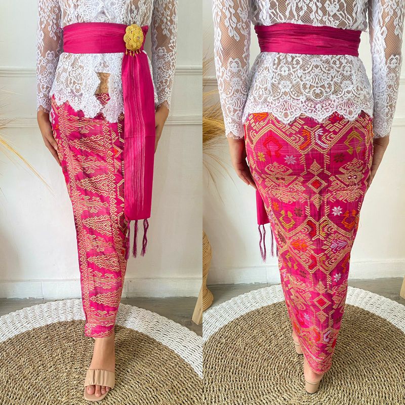 Kebaya Bali By Ani Kamen Jadi Bordir + Selendang