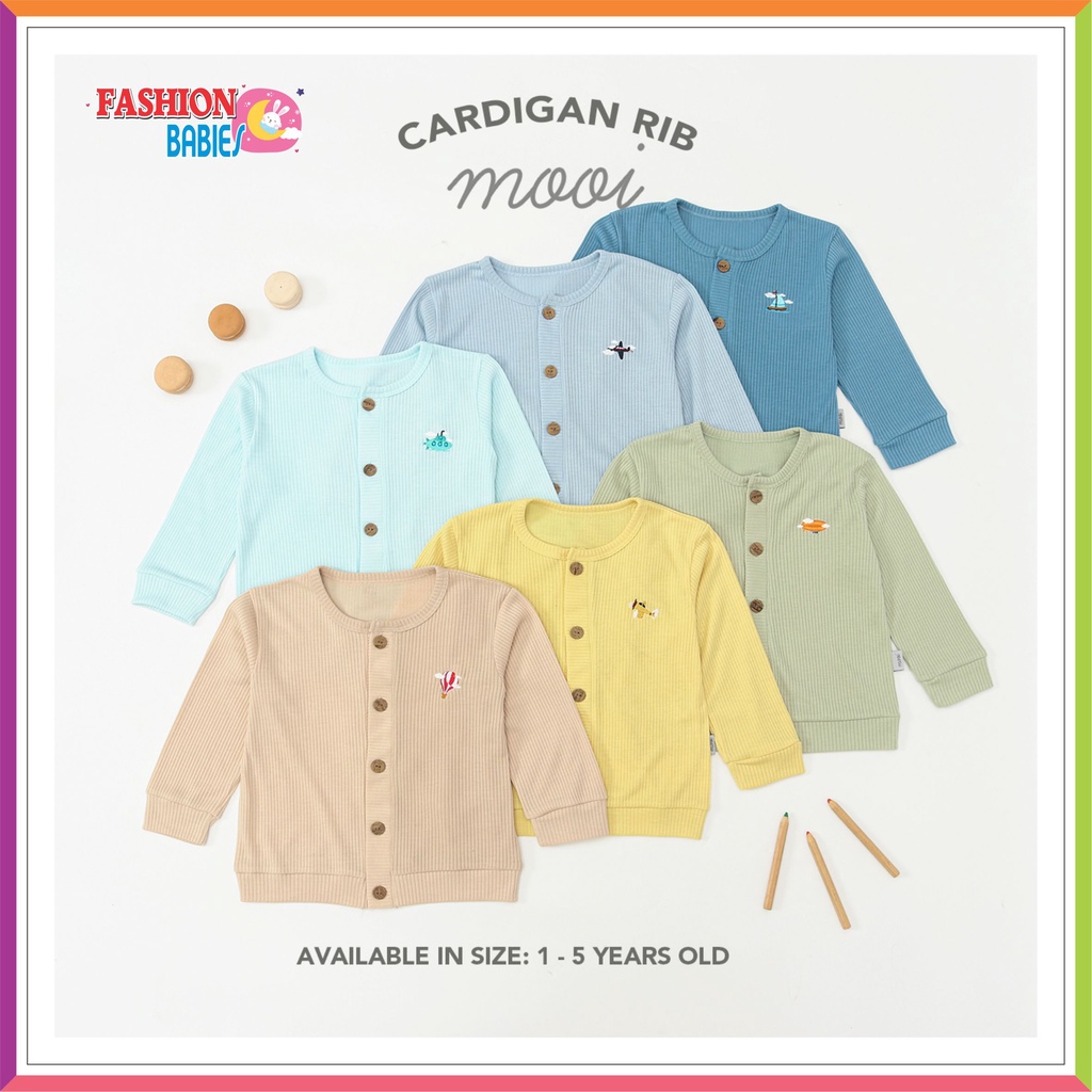 MOOI CARDIGAN RIB | JAKET SWEATER CARDIGAN ANAK 1-5 TH ❤ Fashionbabies ❤