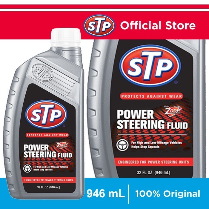 STP Power Steering Fluid 946 ml Putih/Bening Minyak Pelumas Stir Mobil