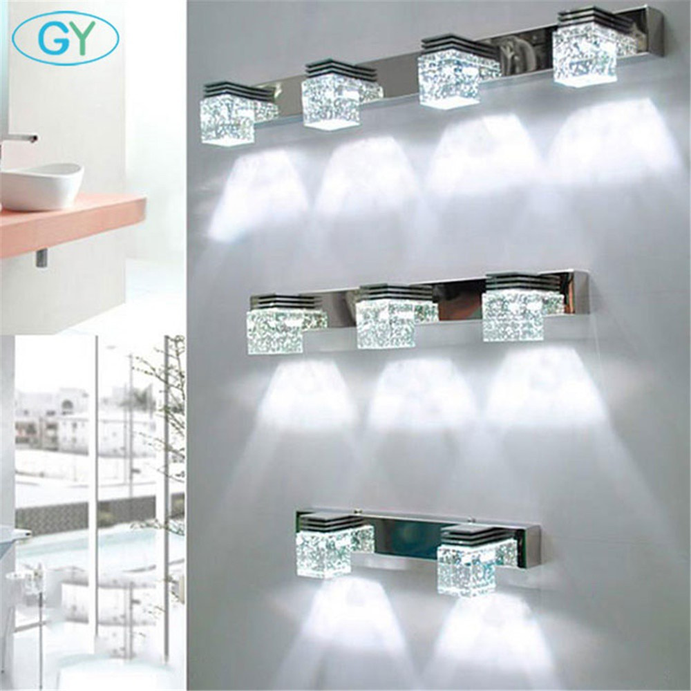 Modern Bathroom Vanity Light Fixtures Industrial Led Crystal Mirror Lights Coiffeuse Avec Miroir Table De Maquillage Luz Espejo Shopee Indonesia
