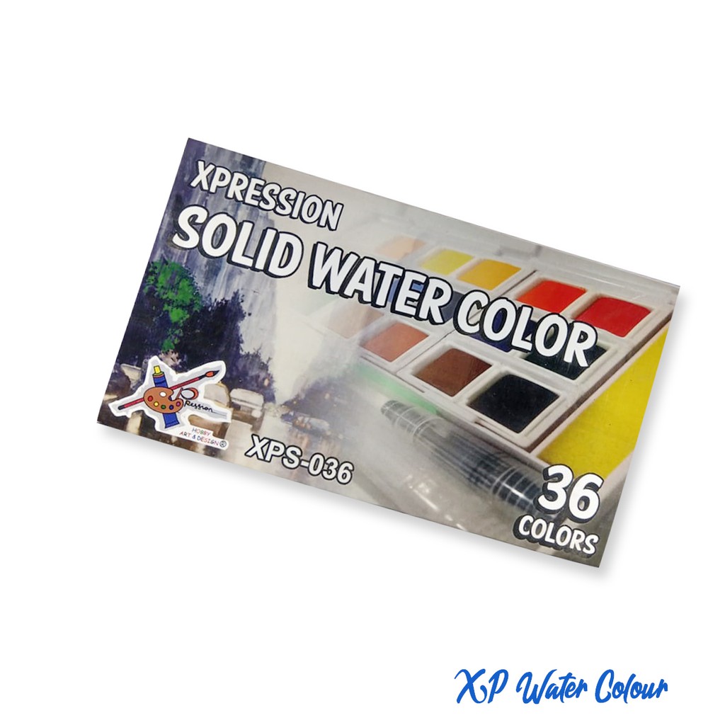 

SOLID WATER COLOR 36 COLORS XPS-036 CAT AIR SET DARI BRAND XPRESSION