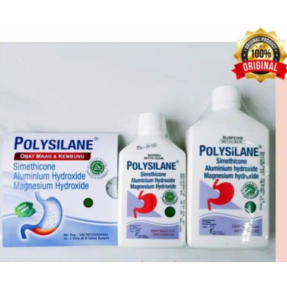 Polysilane Suspensi Syrup / Obat Maag / Sakit Maag / Asam Lambung / Kembung / Gastritis