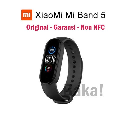 Xiaomi Mi Band 5 AMOLED SmartBand / Mi Band 5 Smartwatch Original - Hitam, Chinese VERSION