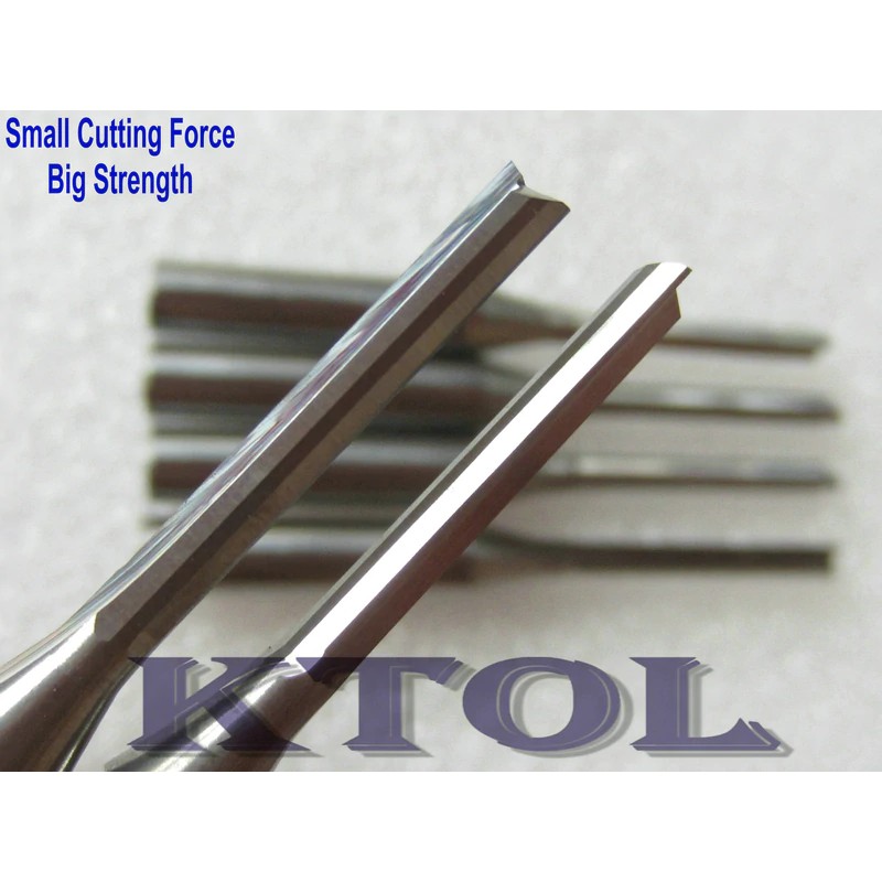 

1pc 6MM 2 Flute Straight Cutter Milling Tools for Plywood Foam Slot Cutting Engraving Tungsten