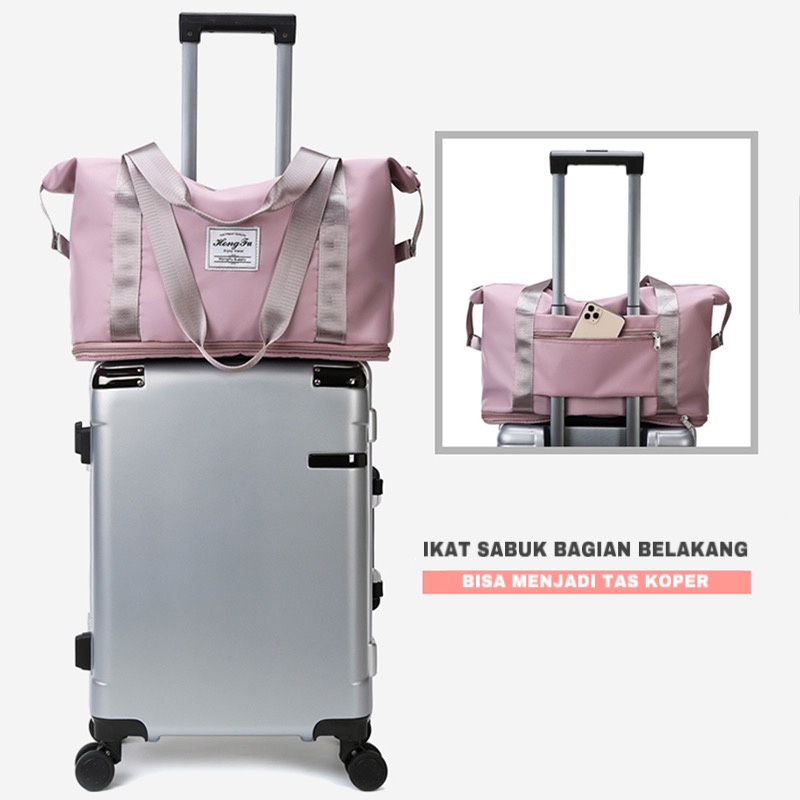 Highland Tas Travel Bag Duffle Tas Travel Portable Gym Bag Tas Fitness Waterproof Tas Jinjing Tas Olahraga Tas Penyimpanan Berkapasitas Besar TTB02