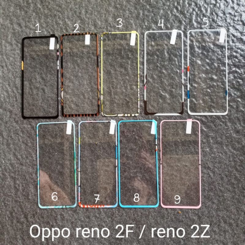 tempered glass Oppo Reno 2F . 2Z motif gambar Disney Cwk / Drm anti gores full layar screen guard