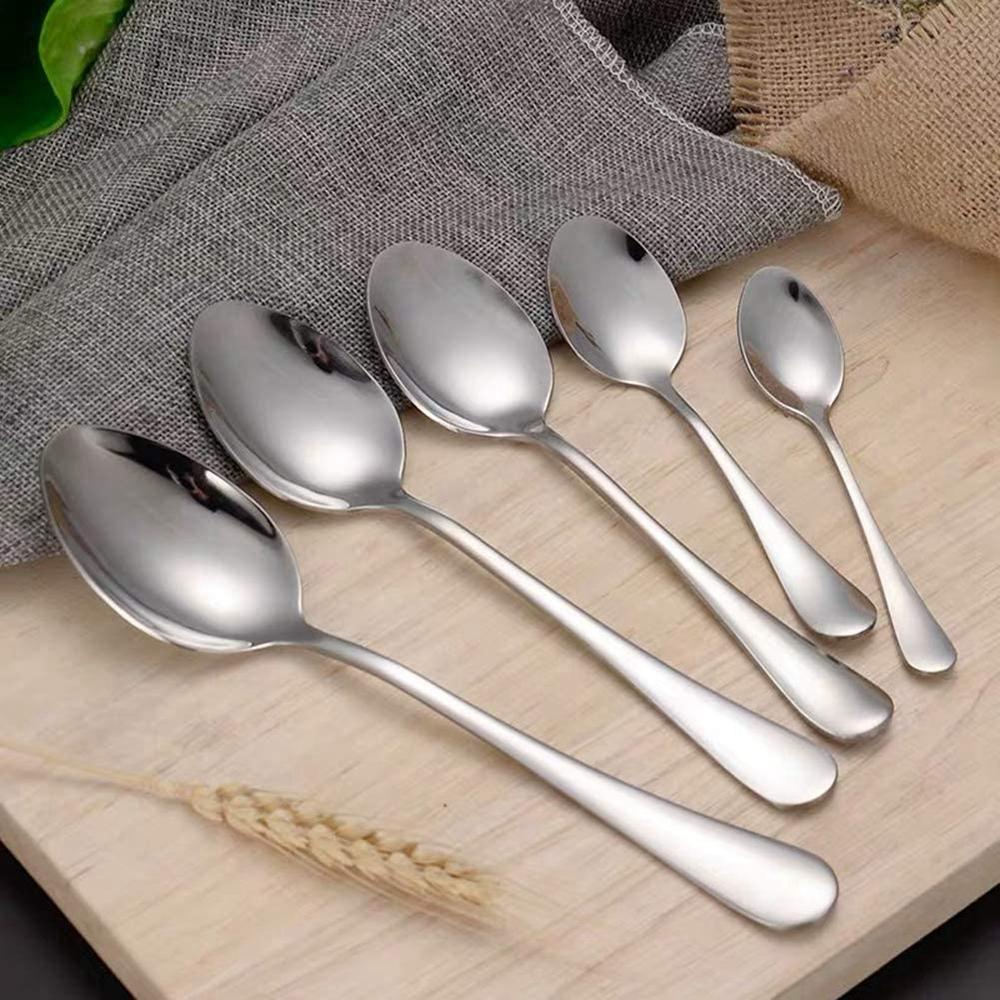 [Elegan] Sendok Garam 12Pcs Untuk Rumah Restoran Madu Mixing Dessert Coffee Scoop