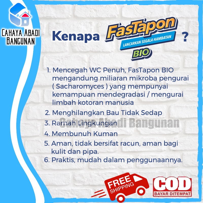 FasTapon BIO Solusi Septictank Wc Penuh Tanpa Sedot | Bakteri Pengurai