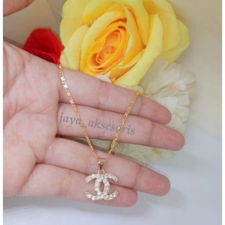 cod kalung titanium peca kopi free liontin cennel motip terbaru