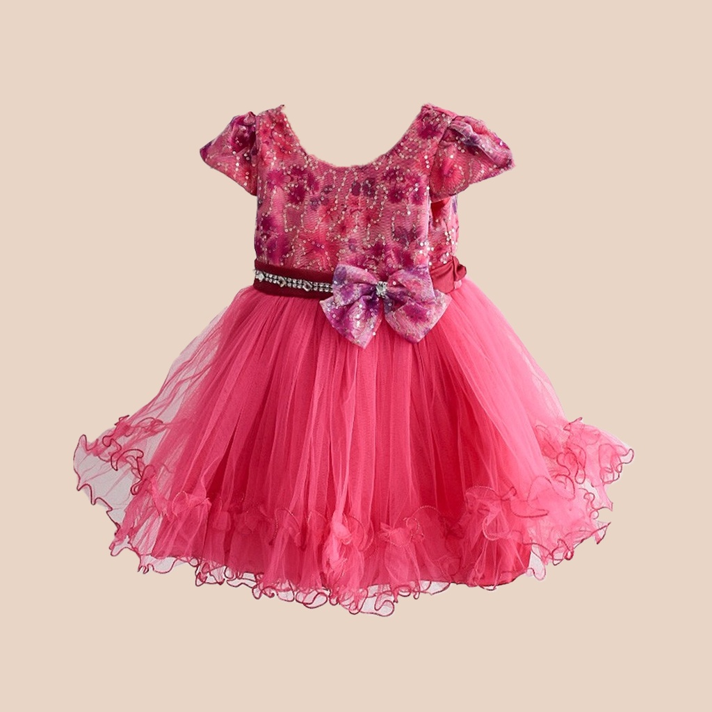 Cindy Dress Anak Lace Ruffle Pita Elegan STL OFFICIAL 1681