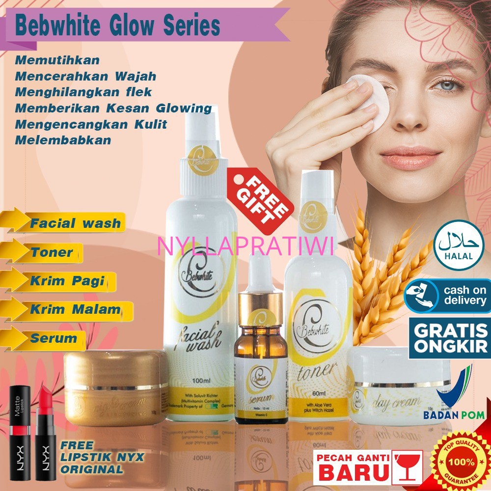 Skincare BPOM BEBWHITE C Skincare Original Glow Acne BBC Glow BebwhiteC Glow Krim Pemutih Wajah