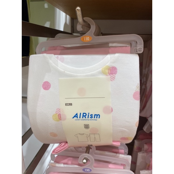 GIRLS AIRISM SET KATUN BLEND LENGAN PENDEK - UNIQLO