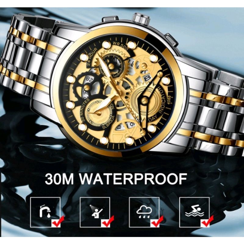 Jam Tangan Pria Anti Air Original AOKEYO 4088 Luxury