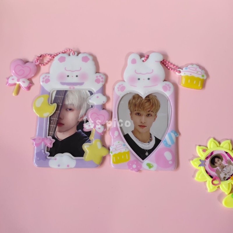 (itspico) Card Holder for photocard motif pink blue purple yellow