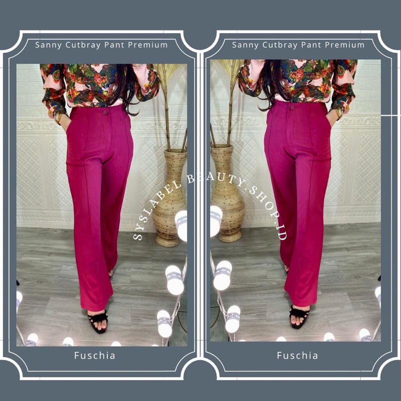 [PREMIUM] Sanny Cutbray Pants - Celana Cutbray Wanita - Celana Cutbray Premium by SYSLABEL E3