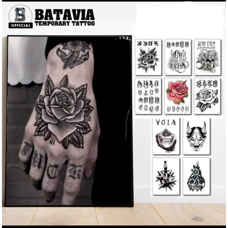 BTT-T-2/ tattoo Temporary ukuran 11x8cm / tato temporer ...