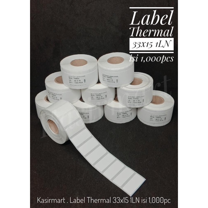 LABEL/STIKER THERMAL/BARCODE/HARGA 33X15 UNTUK PRINTER POSTEK C168/BI428/XP420/CP2140/XP365/XP360