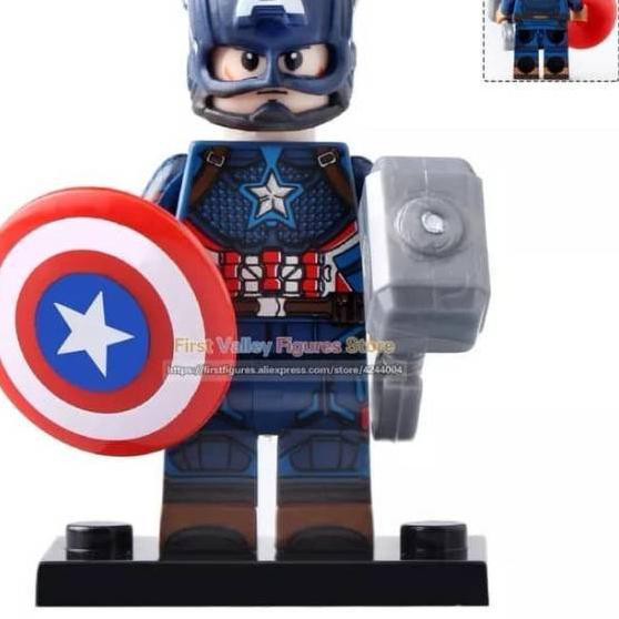 [ Murah ] JGQ Lego Captain America With Hammer Minifigure Avengers Endgame WM661 ✅