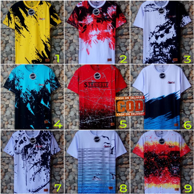 cod kaos distro struggle baju distro pria keren original bandung fullprint terlaris cutton combad 24
