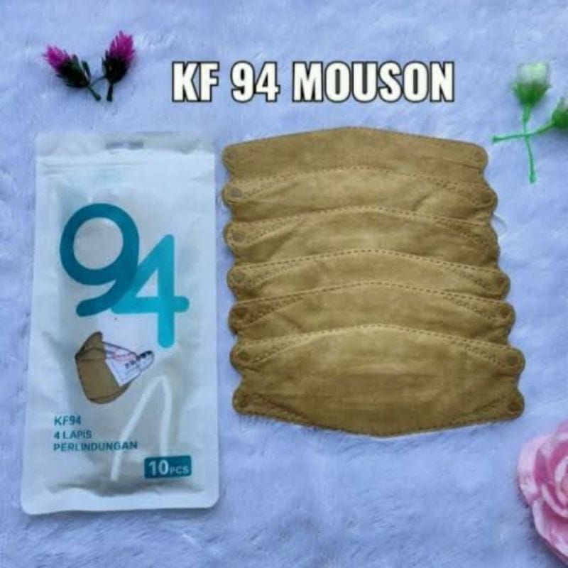 MASKER KF94 WARNA Cream  PAKET 5 PACK ISI 50 PCS STOCK READY