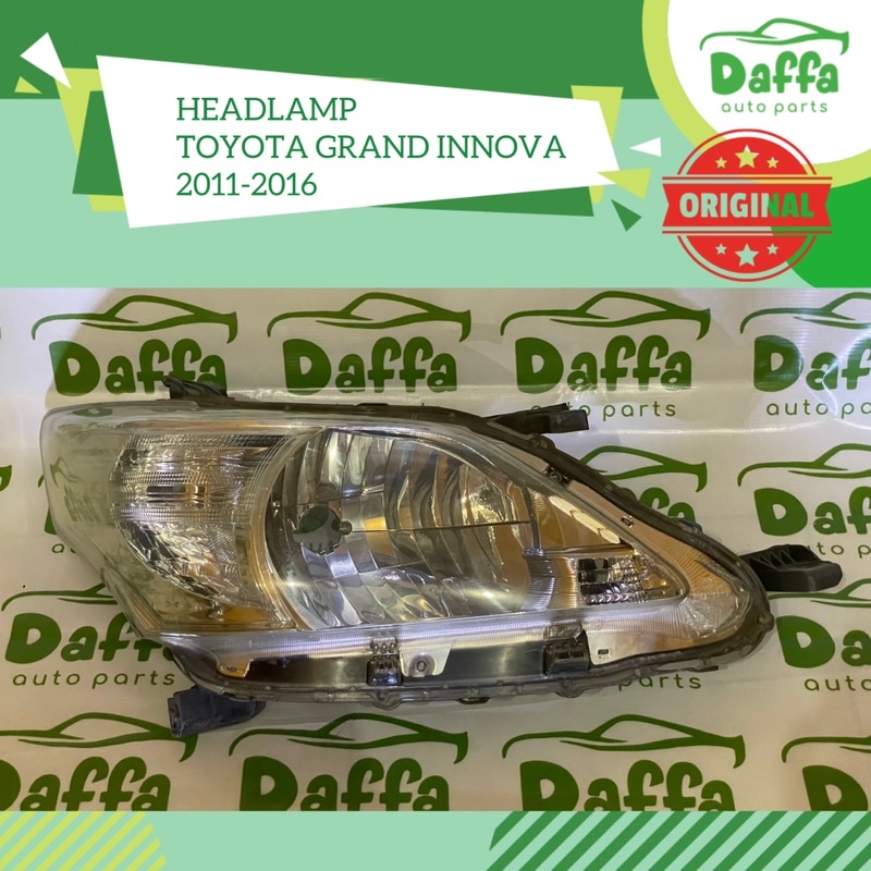 Headlamp Headlight Head Lamp Light Lampu Depan Utama Besar Mobil Toyota Grand Innova Inova 2012 2013
