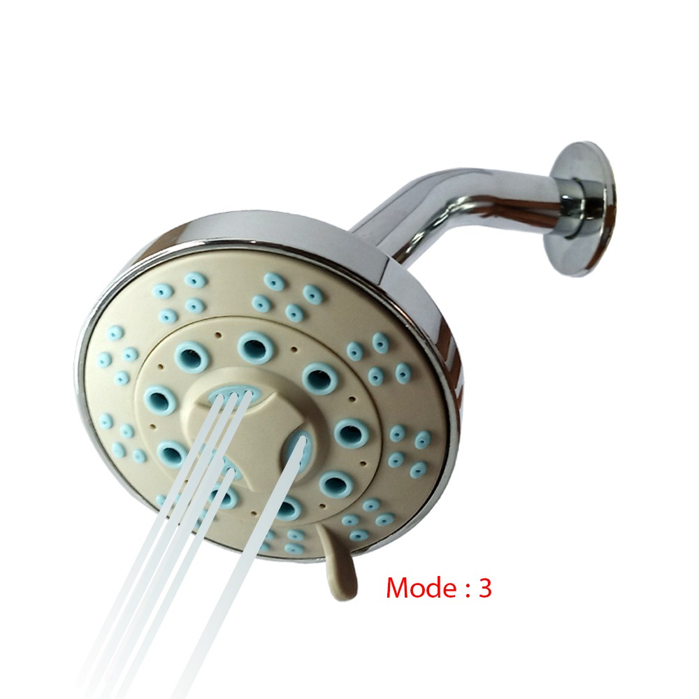 Wall Shower 4inch Shower Tanam 3 Mode Fungsi Pancuran Hujan Drat 1/2in