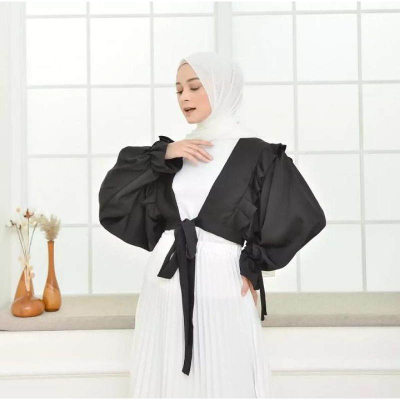 Hagia Clt - Miranti Outer Kardian Lengan Balon Fashion Wanita Ootd Remaja Kekinian Modis Dan Keren