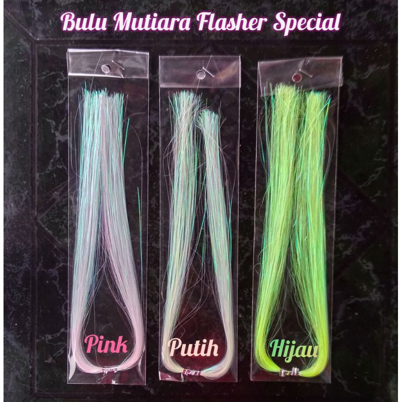 MURAH Bulu Mutiara Flasher Special sisik ikan kilap dan motif unik