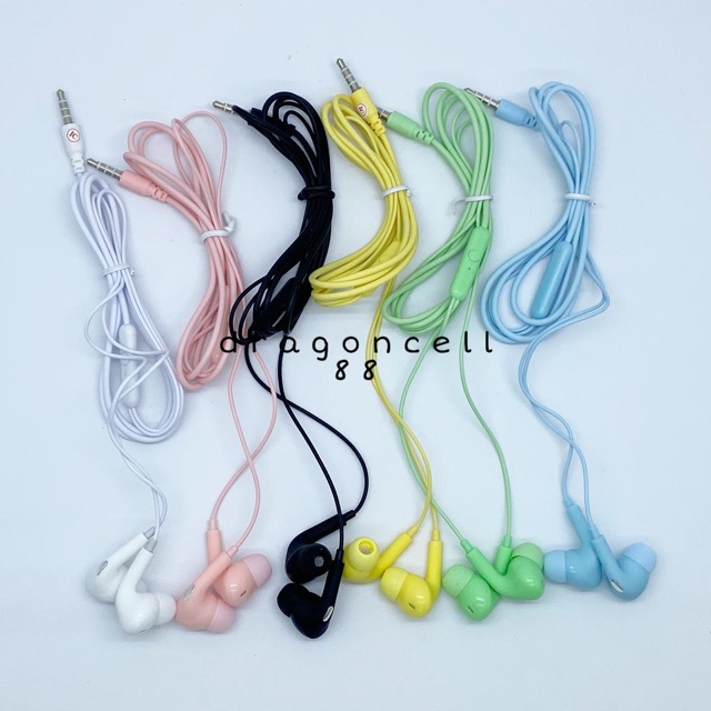 Earphones stereo macaron U28 handsfree stereo macaron u28