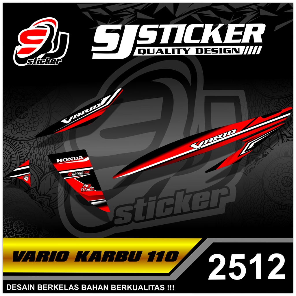 2512 Striping Vario 110 Karbu Cw - Striping Variasi List Vario 110 Karbu Cw Racing