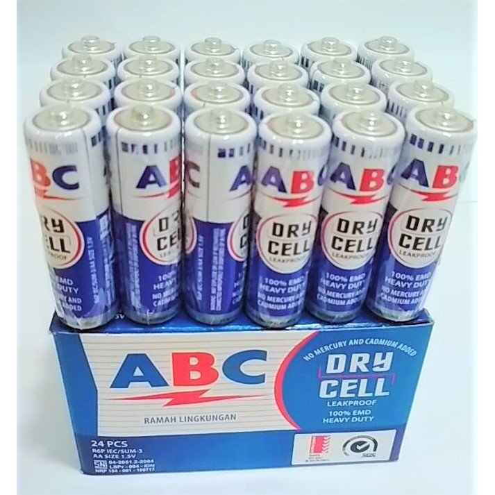 [1PCS] Baterai AA abc biru a2 baterai jam baterai remot tv batrai AA abc batrei a2 mainan batrai