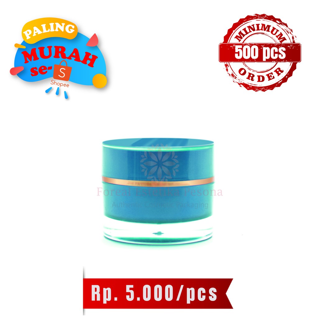 Pot Cream Acrylic 10gr Biru / Akrilik 10gr Impor Pink / Cream Jar Murah / (ISI 500pcs)