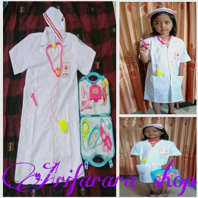 baju dokter anak komplit PAUD TK + Tas dokter