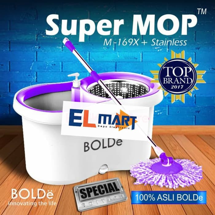 Alat pel lantai Bolde Super Mop M169X+ special edition stainless 169x