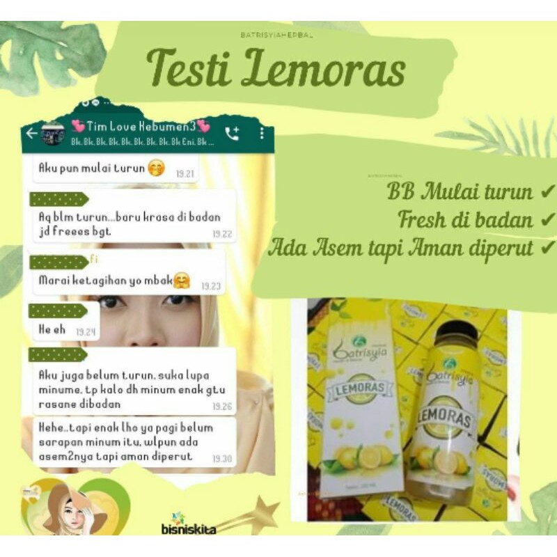 Lemonras Batrisyia Sari lemon minuman lemon