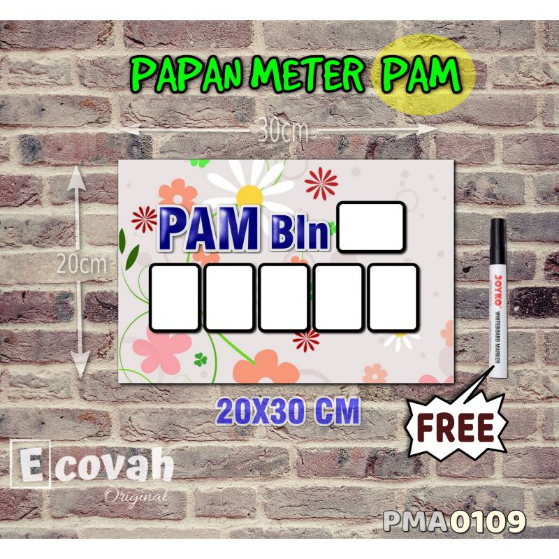

Ecovah Papan Meter Listrik PLN PAM motif Unik - Floral 09