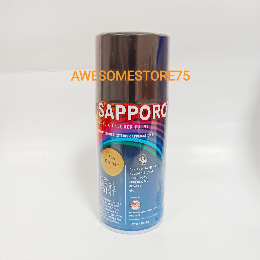 SAPPORO 735 Bronze  Perunggu Cat Semprot Pilox Pylox