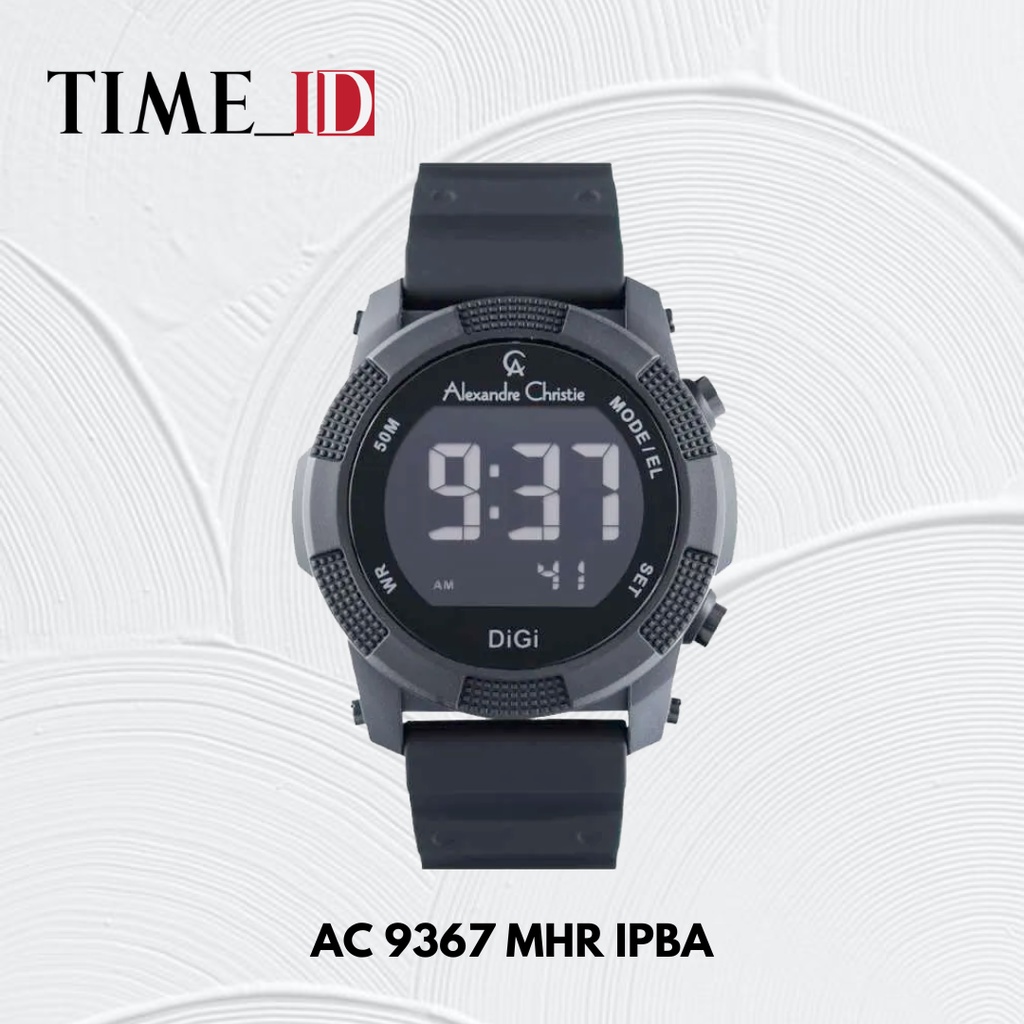 Jam Tangan Alexandre Christie AC 9367 DIGITAL BLACK UNISEX