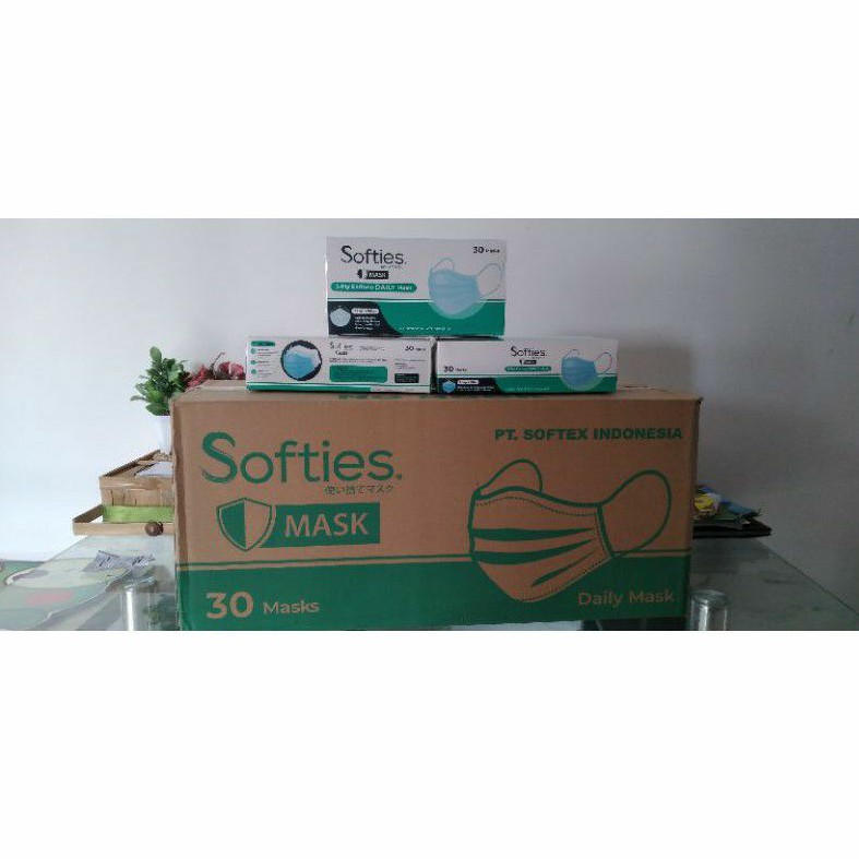 Masker Softies Daily Mask 30pcs 1 Karton 20 Box