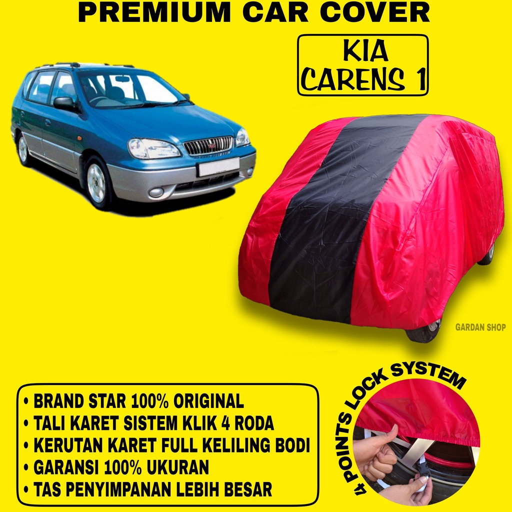 Body Cover KIA CARENS 1 MERAH HITAM Penutup Bodi Mobil Kia Carens 1 Waterproof PREMIUM