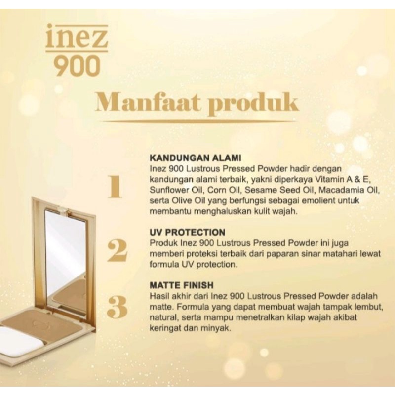 Inez 900 Lustrous Pressed Powder/Inez Two Way Cake 900