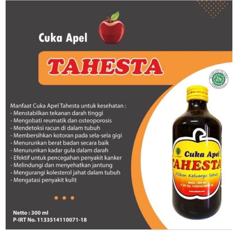 

cuka apel tahesta original