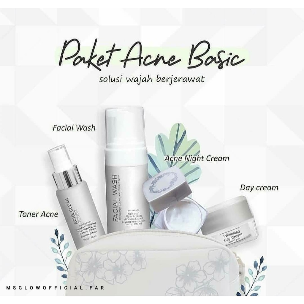 MS GLOW ACNE SERIES / PAKET ACNE / MS GLOW ORIGINAL / OBAT JERAWAT / PAKET MS GLOW ACNE SERIES